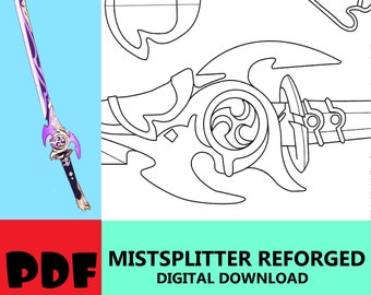 Mistsplitter Reforged Sword Genshin Impact PDF Blueprint