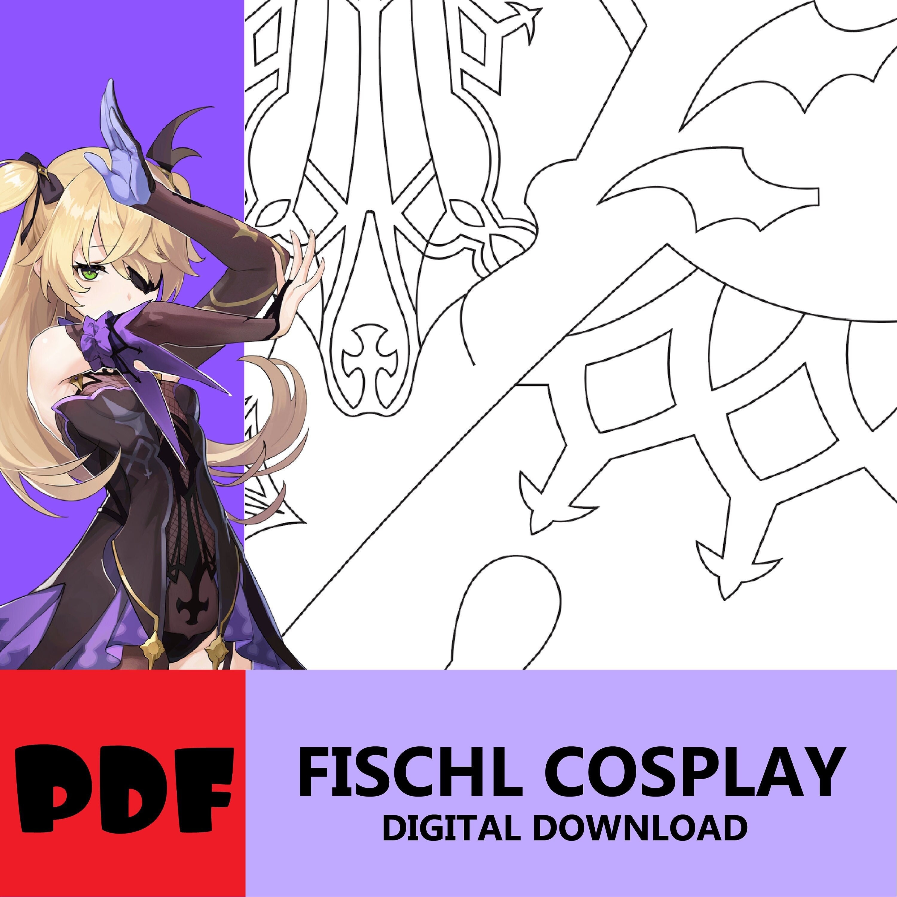 Genshin Impact 3D model Fischl (accessory) for cosplay