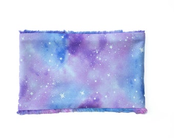 Galaxy Minky Scarf: Adjustable Cotton Neck Warmer