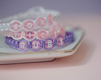 Custom Name Bead Bracelet: Personalized Letter Bracelet