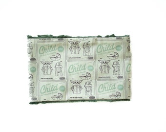 Baby Yoda Scarf | Cotton Minky Neck Warmer, Adjustable Snaps