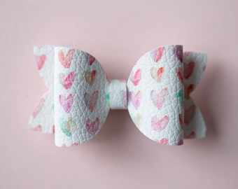 Valentine's Hair Bows | Piggy Tail Bows | Toddler Accessories | Baby Headband | Hair Accessories | Heart Hair Bow