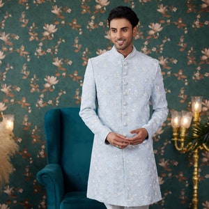 Designer Men Wedding Sherwani,Premium Sherwani For Groom Wedding Plus Size Embroidered Sherwani for Men&#39;s Jodhpuri Sherwani Gift for Husband