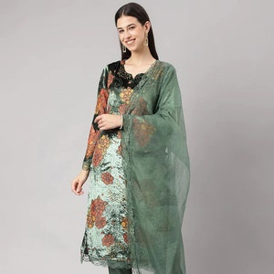Vintage print salwar kameez