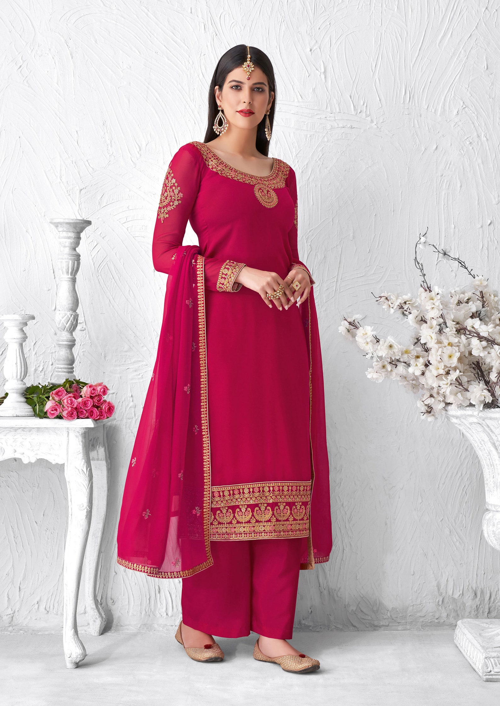 Ready to Wear Pink Plus Size Pakistani Indian Style Wedding - Etsy