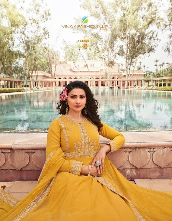 Vinay Fashion Pure Silk Embroidered Gown/Anarkali Kurta & Bottom Material  Price in India - Buy Vinay Fashion Pure Silk Embroidered Gown/Anarkali  Kurta & Bottom Material online at Flipkart.com