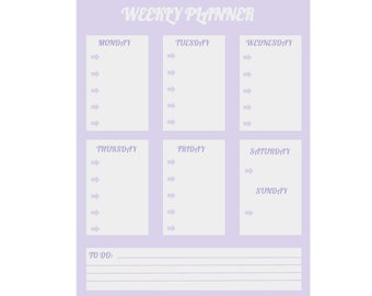 Wekelijkse planner afdrukbaar
