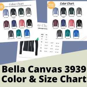 Bella Canvas 3939 Carta de colores/Bella Canvas 3939 Tabla de tallas/BC3939 Sudadera con capucha unisex con cremallera completa Colores/ Bella+Canvas Carta de colores, Mockup, Flat Lay