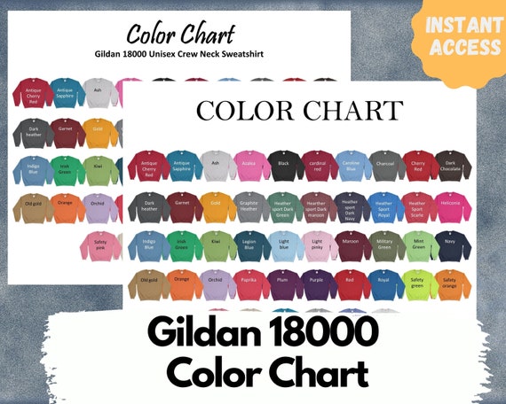 gildan 18000 colors