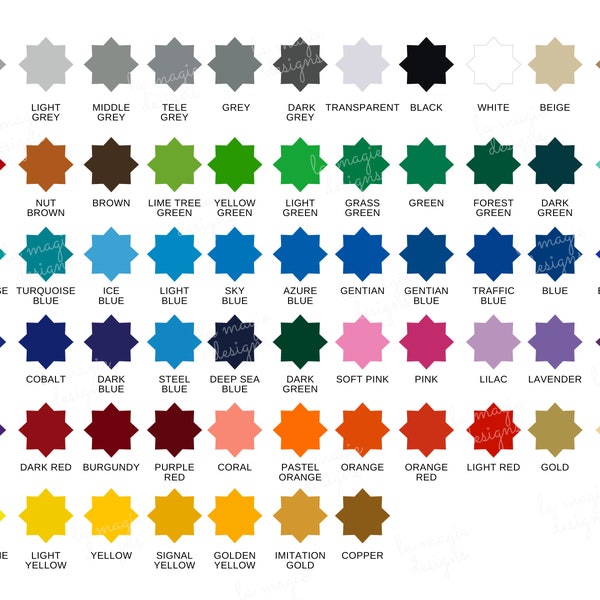 Oracal 651 Color Chart - Resource For Decal and Sign Sellers|Vinyl color chart, printable color chart|Vinyl Decal Stickers Color Options