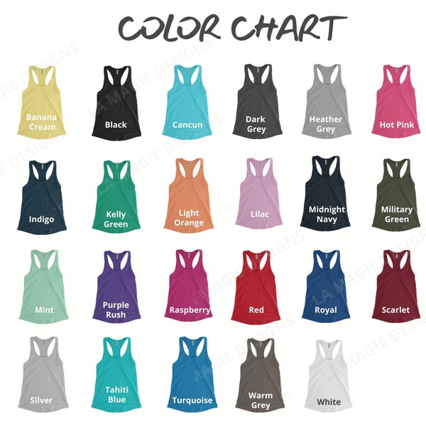 Next Level 1533 Color Chart | All Colors | N1533 | Women's Ideal Racerback Tank Top Mockup |Digital File(JPEG/JPG)