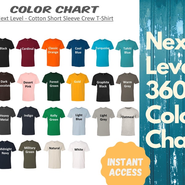 Next Level 3600 Size Chart Etsy