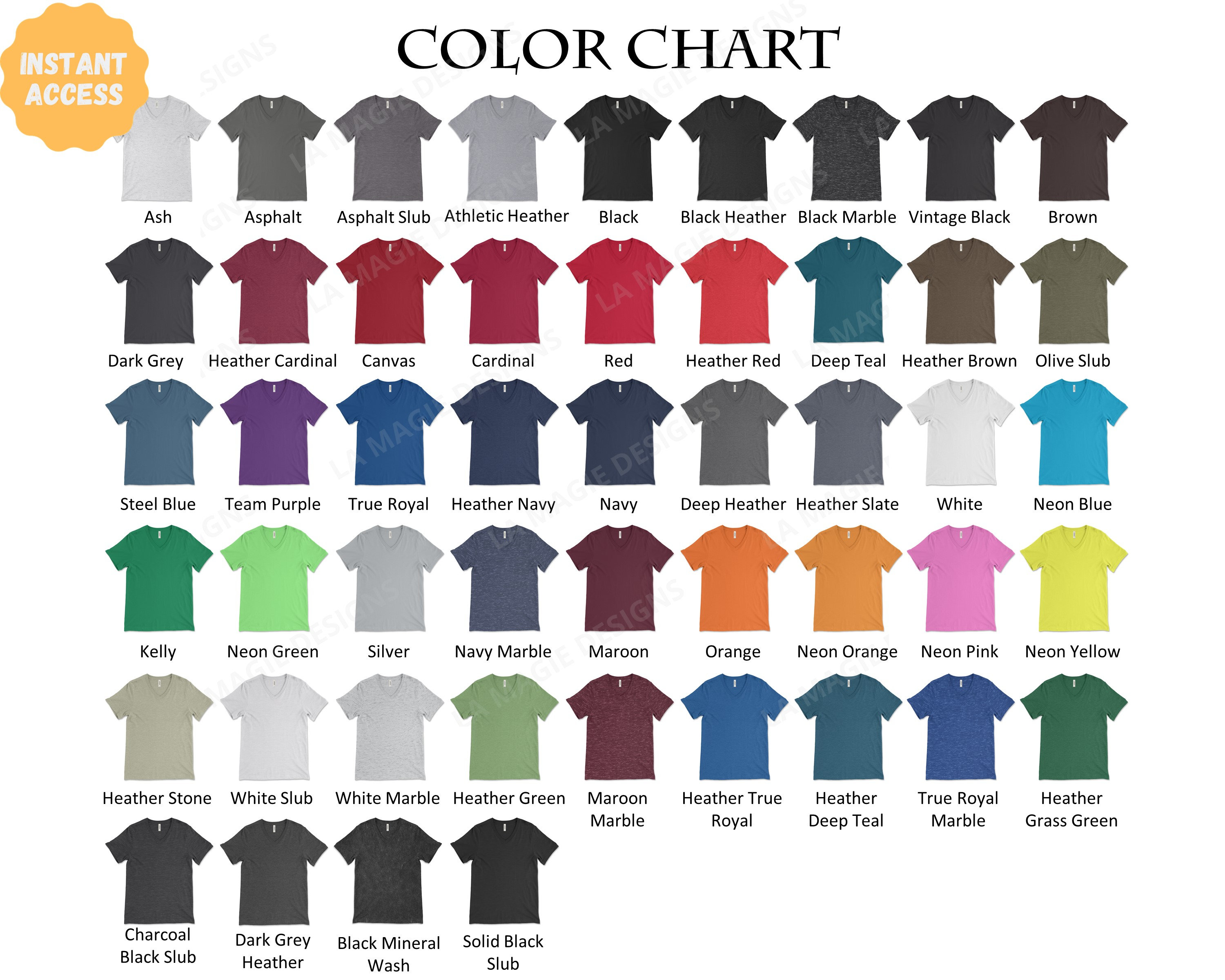 bella color chart