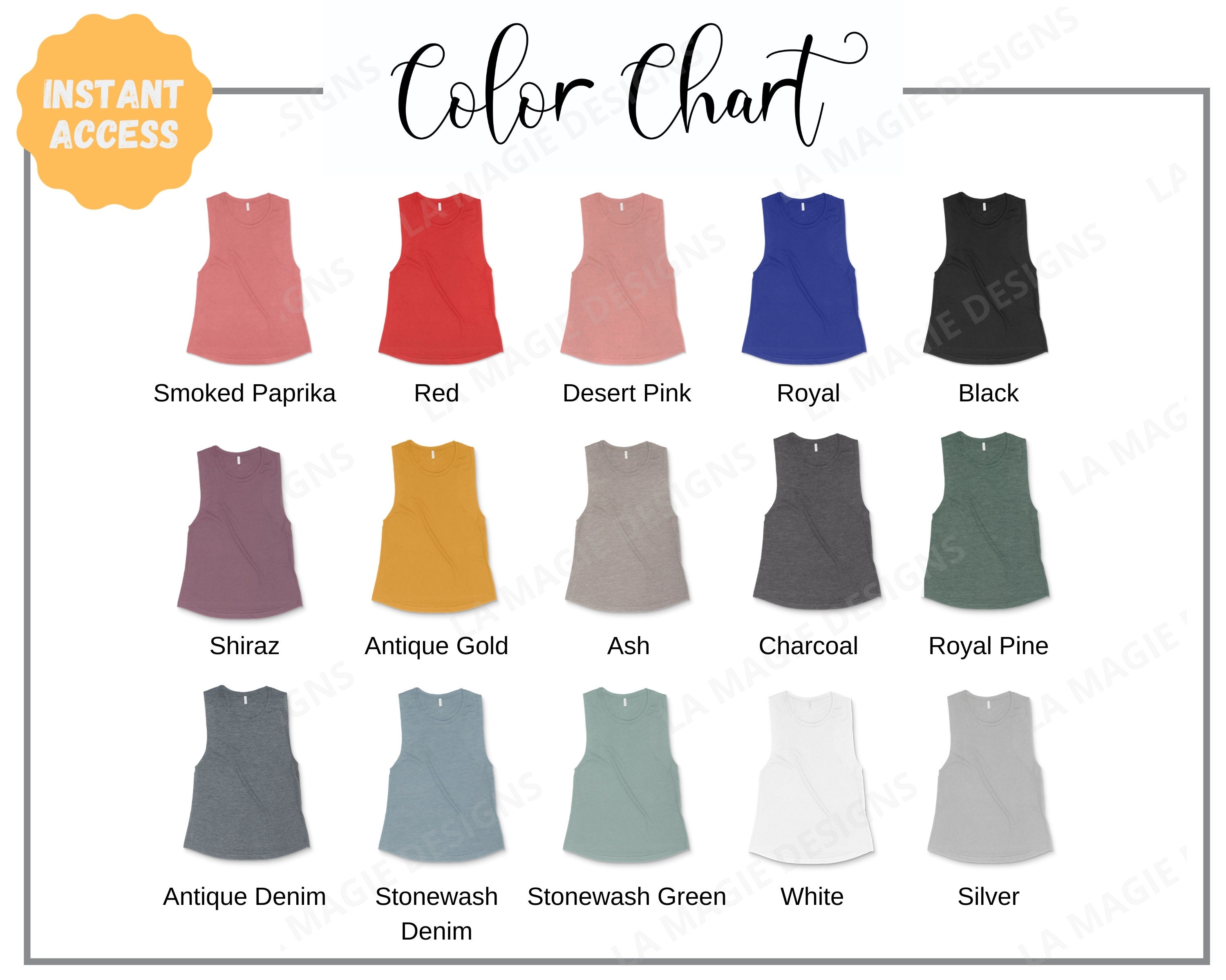 Editable Next Level 5013 Color Chart all Colors Chart Mockup - Etsy