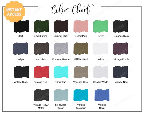 Next Level 6010 Color Chart | All Colors | N6010 | Color Guide