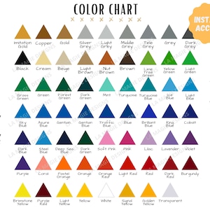 Oracal 651 Color Chart - Permanent Vinyl Color Chart | Printable color chart|Vinyl Decal Stickers Color Options