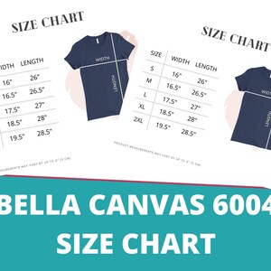 Bella Canvas 6004 Size Chart|BC6004 Size Chart | Bella T-Shirt Colors| Women&#39;s Slim Fit Tee|T-Shirt Mockup Flat Lay| Bellaa 6004, Size