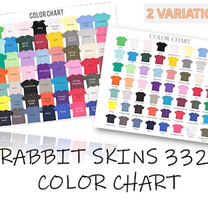Rabbit Skins 3321 Color Chart |Toddler Jersey Tee color chart | RS3321| LAT Apparel 3321 Rabbit Skins Colors| Kid&#39;s tshirt color chart