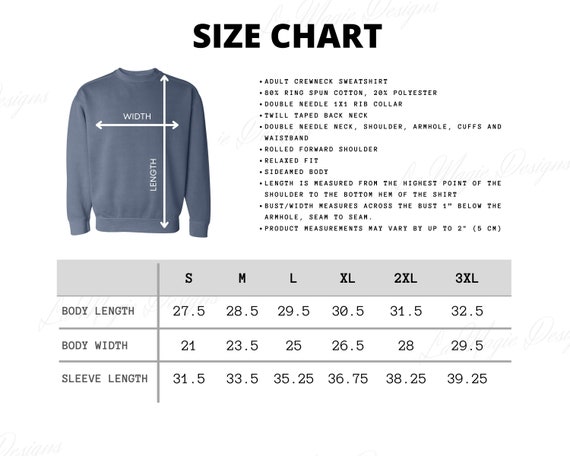 Comfort colors sweatshirt sizing clearance