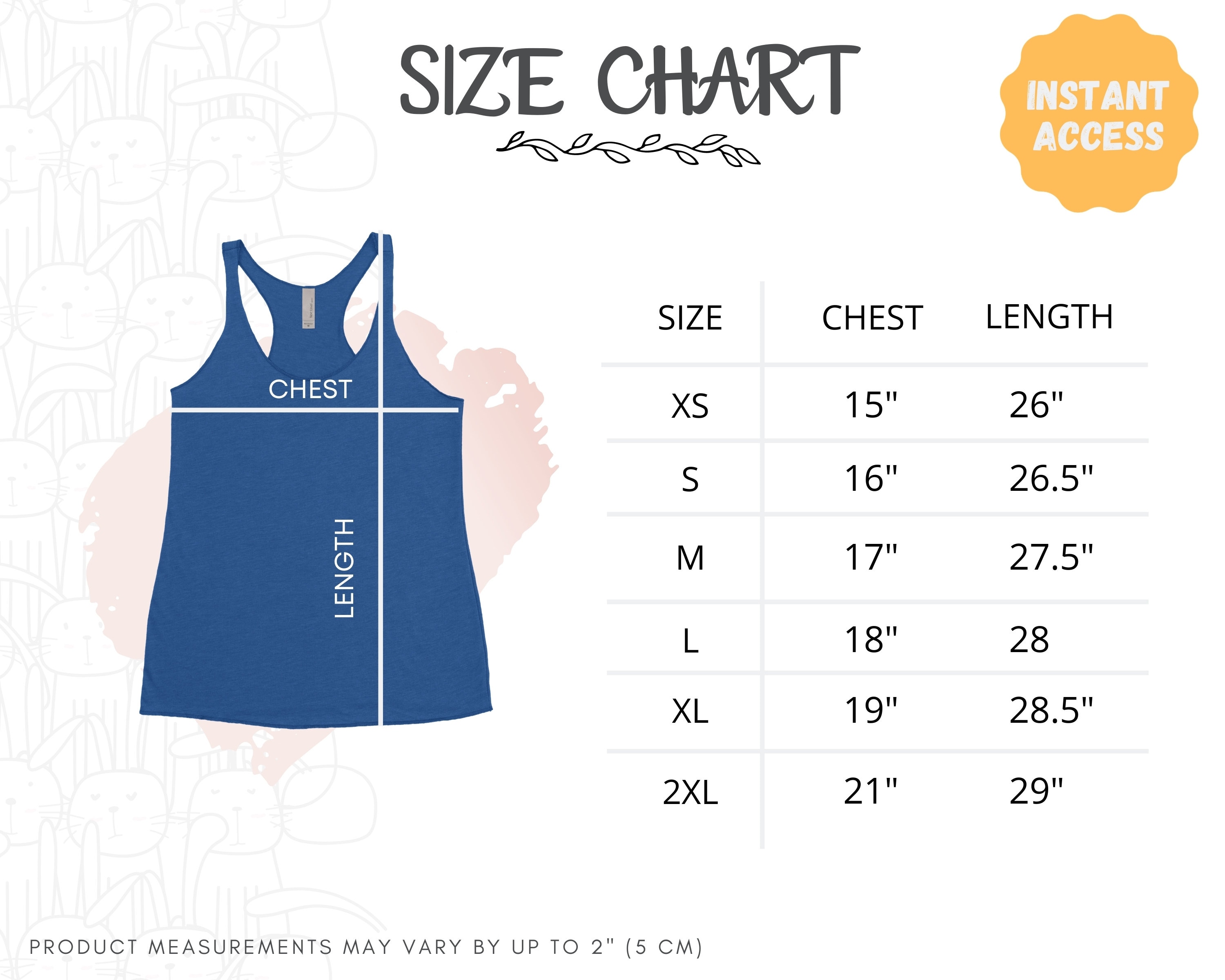 Next Level 6733 Size Chart | N6733 | Women's Ideal Racerback Tank