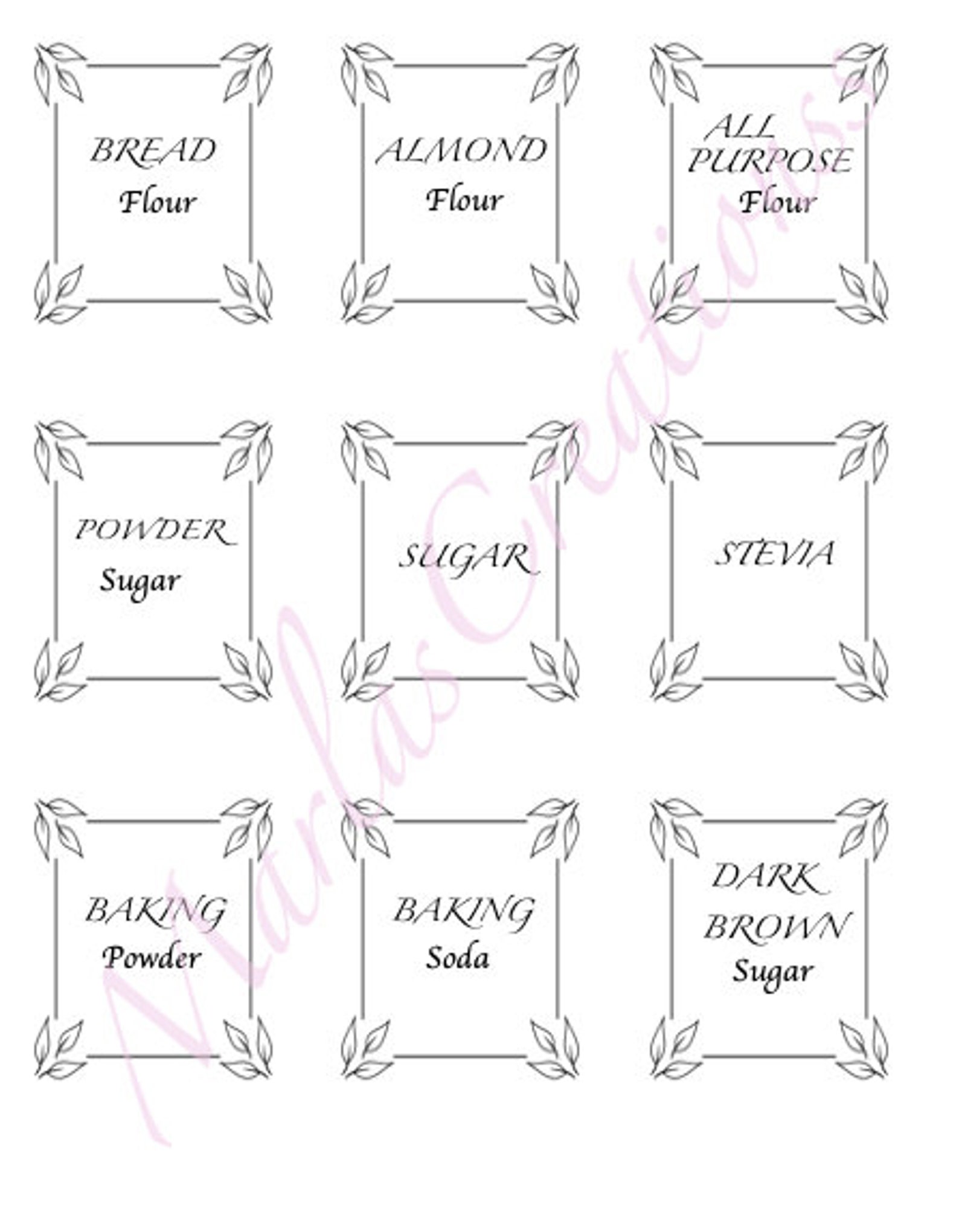 45 Minimal Pantry Labels Printable Black and White Labels Etsy UK