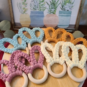 Bunny Macrame Napkin Ring | Set of 2 | Bunny Napkin Rings | Easter decor | Housewarming