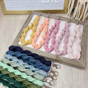 Twisted Macrame Wristlet Keychain