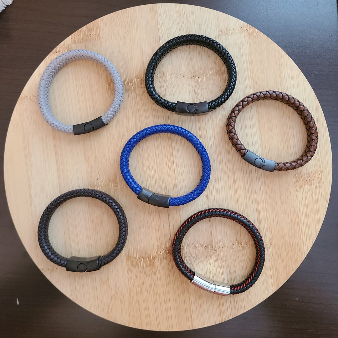 Braided Leather Bracelet Men's Braided Bracelet Etsy