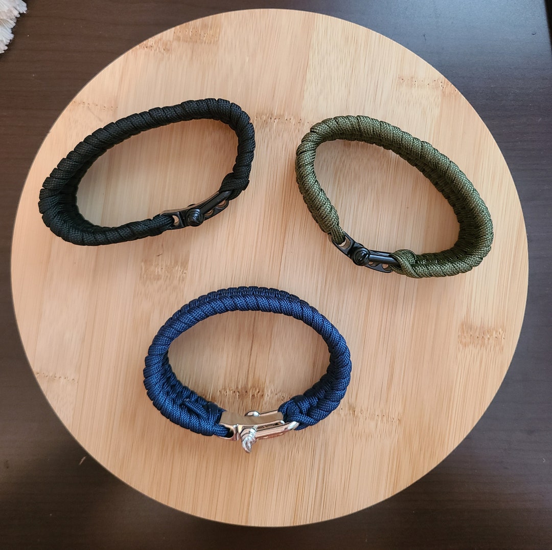 Paracord Bracelet Men's Braided Bracelet Etsy