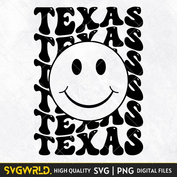 Smiley Texas Sticker Etsy