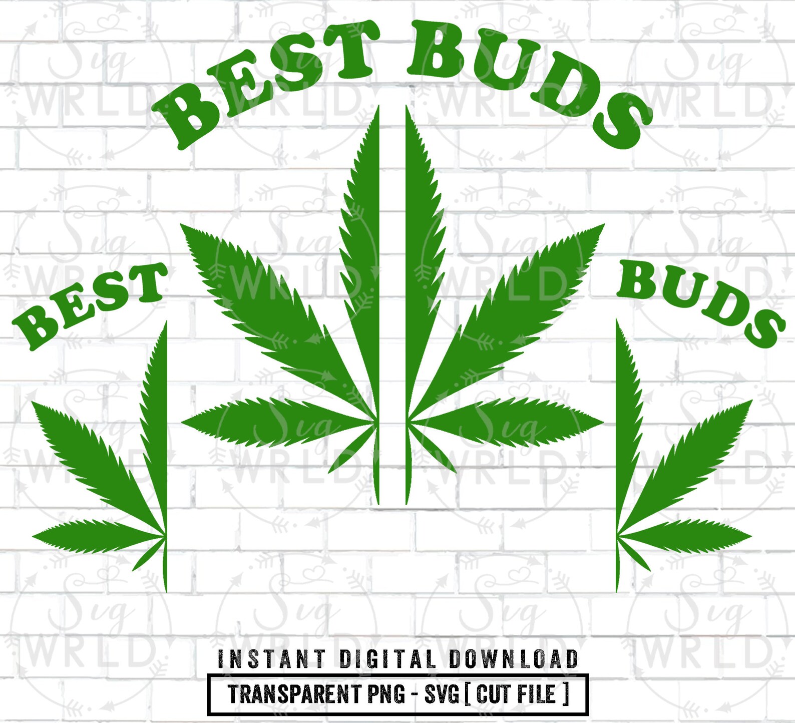 Best Buds Matching Weed Marijuana Party Get High Leaf SVG PNG Etsy