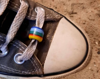 Schnürsenkel Charm Regenbogen, Schnürsenkel Perle Regenbogen, Schnürsenkelperle, Schuhschmuck, Regenbogen für den Schnürsenkel, Pride