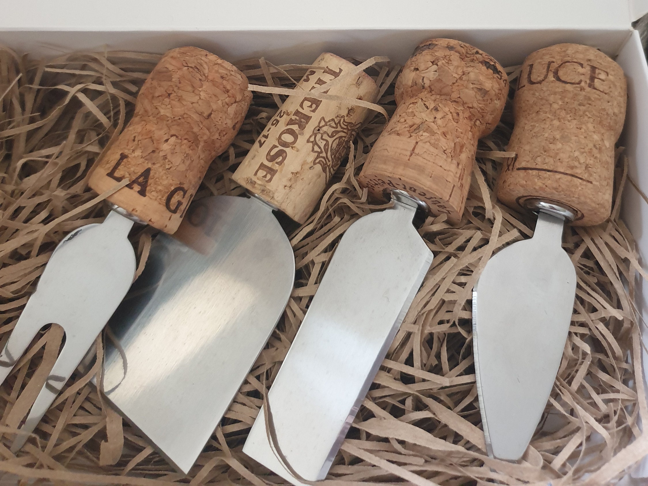 Cork Cheese Knife Set Etsy