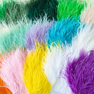 Quality Ostrich Feather Trimming Fringe 36 Colors  for Millinery Craft Dress Making For Dress Sewing Crafts Costumes DIY Decoration