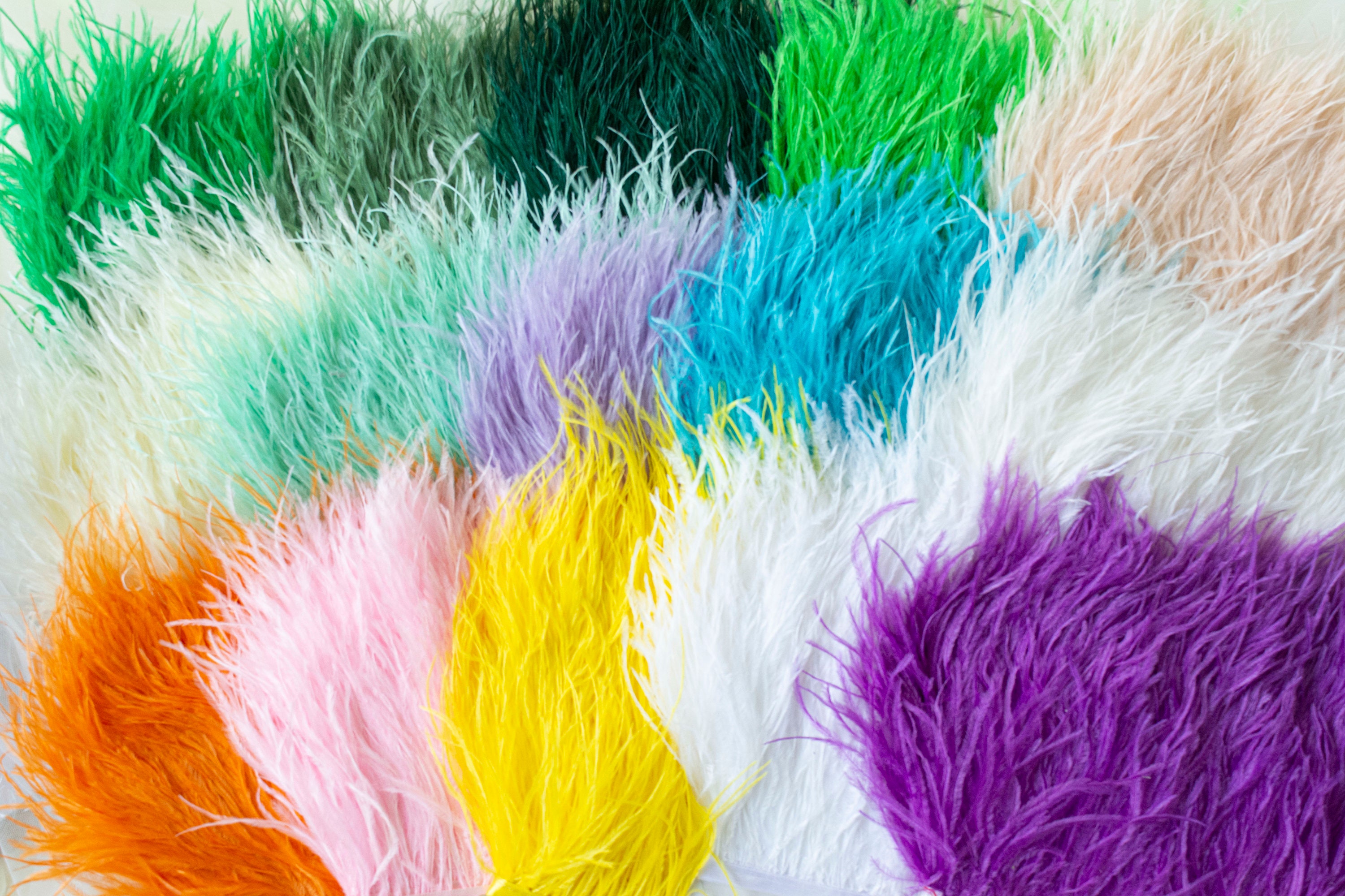 Quality Ostrich Feather Trimming Fringe 36 Colors  for Millinery Craf…