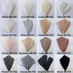 80 Colours 5-7 " Stripped Coque Feathers for Millinery Hat Trimming Fascinators Craft Decorating Lamp Shades Costume Trim image 4
