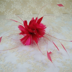 Handmade Bouquet Twisted Flower Dyed Feather Flower Mount Faux flowers Millinery Feather Flower for Hat Making Fascinators Decoration