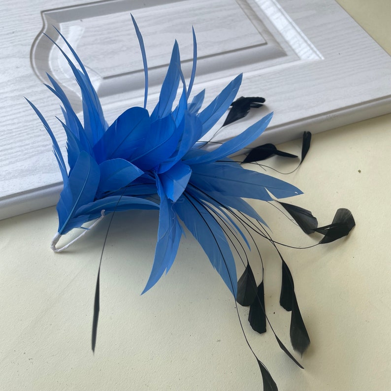 Dyed Feather Flower Mount Bouquet Faux flowers Millinery Feather Flower Handmade Dyed Goose Feathers for Hat Making Fascinators Decoration zdjęcie 8