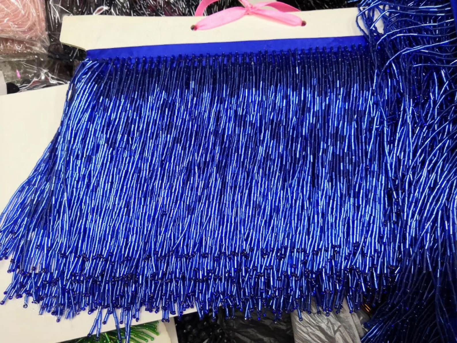 Beaded Fringe Trim,drop Charm Tassel Fringe Trim,heavy Beads Trimming