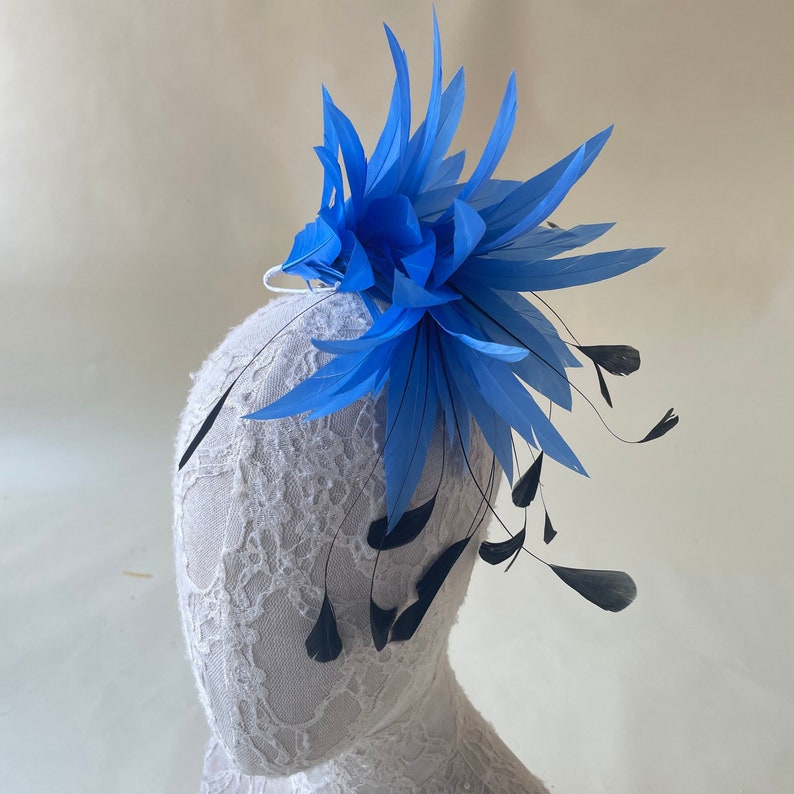 Dyed Feather Flower Mount Bouquet Faux flowers Millinery Feather Flower Handmade Dyed Goose Feathers for Hat Making Fascinators Decoration zdjęcie 5