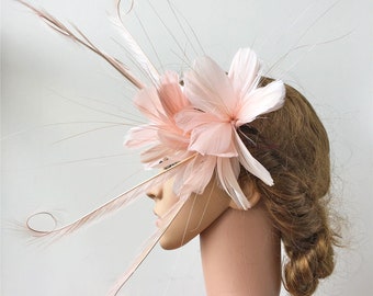 Adornos de plumas de ganso hechos a mano, flores de plumas para sombreros, tocados y manualidades, tocado de boda con plumas