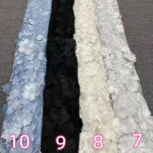 3D Embroidery Blossom Flower Summer Lace Fabric With Orange Flower Lace ...