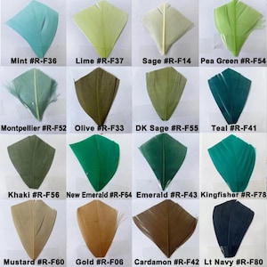 80 Colours 5-7 " Stripped Coque Feathers for Millinery Hat Trimming Fascinators Craft Decorating Lamp Shades Costume Trim image 8
