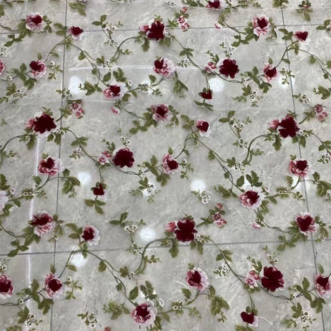 Flores Bordadas De Tela - México