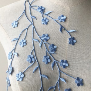 Iron on Applique Embellishment Flower Leaf Vines Embroidery Applique Patch Plum Blossom Flower Patch for Garment Apparel Dresses zdjęcie 3