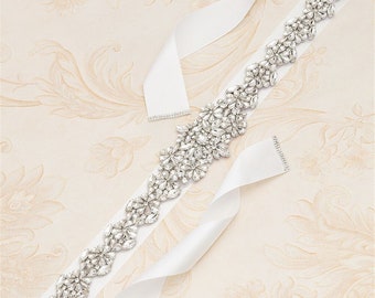 Clear and Sparkling Crystal Rhinestones Applique Hot Glued Diamante Trims for DIY Wedding Ribbon Pageant Dress Belt