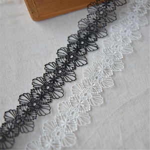 Bridal Gown Guipure Lace Edging Embroidery Ribbon Floral Costume Craft Trim for Craft Sewing Wedding Dress Fabric DIY Decoration 2 yards