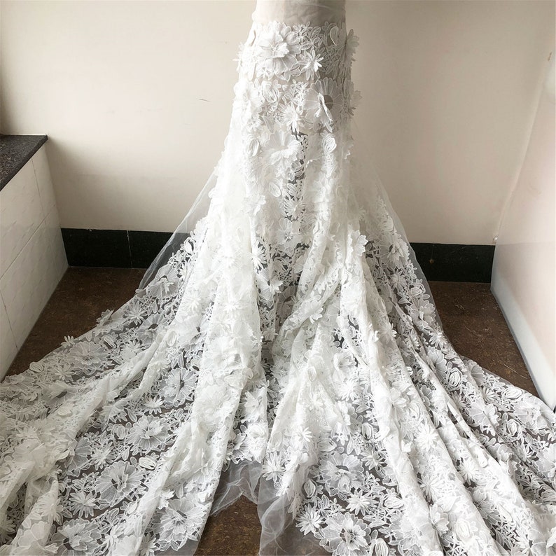 White 3d Organza Lace Tespiana main image 1