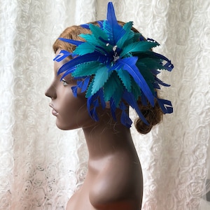 Handmade Dyed Goose Feathers Dyed Feather Flower Mount Bouquet Faux flowers Millinery Feather Flower  for Hat Making Fascinators Decoration