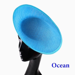 Sinamay Fascinator Base, 30 cm Rund Fathatt Base för Millinery, DIY Kentucky Derby Bröllopshuvudbonad, Elegant Tea Party Hat